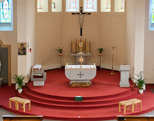 Main Altar In St Mary's